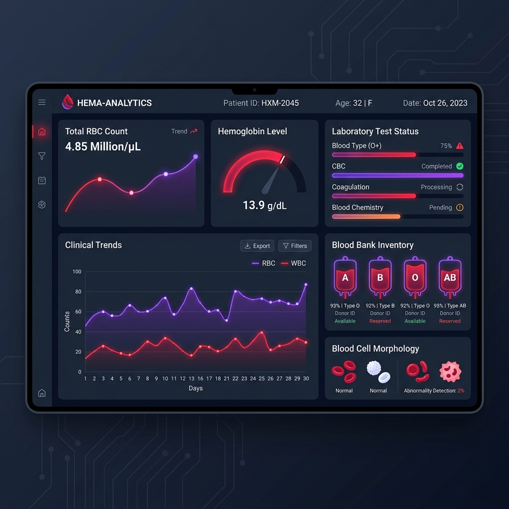 Urban Blood Bank Central Console Mockup